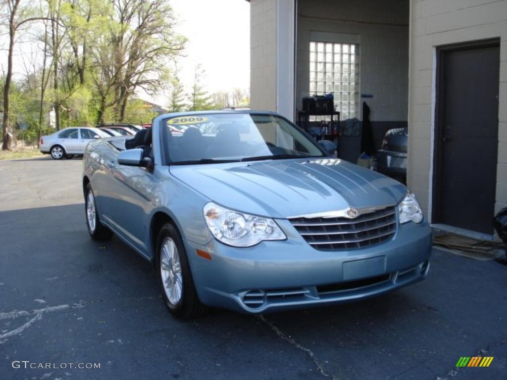 Clearwater Blue Pearl 2009 Chrysler Sebring Touring Convertible Exterior Photo #48081912
