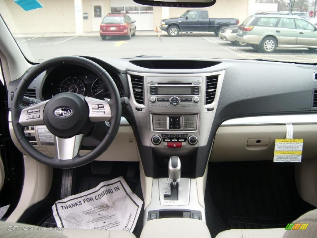 2011 Outback 2.5i Premium Wagon - Crystal Black Silica / Warm Ivory photo #4