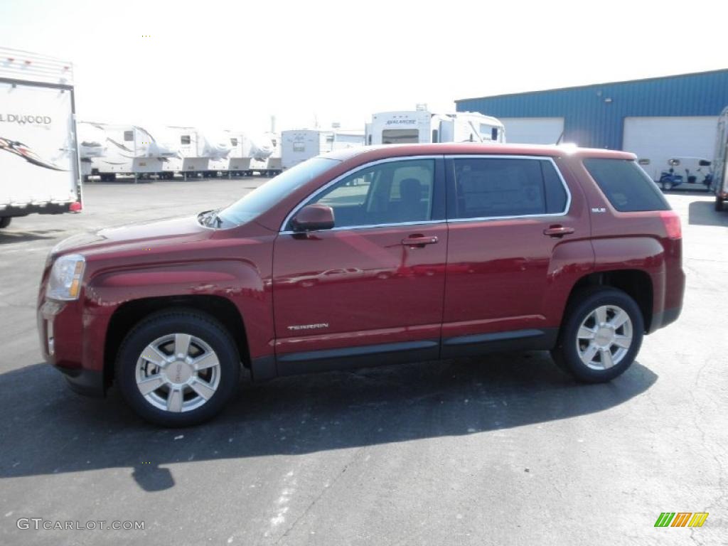 2011 Terrain SLE - Merlot Jewel Metallic / Jet Black photo #4