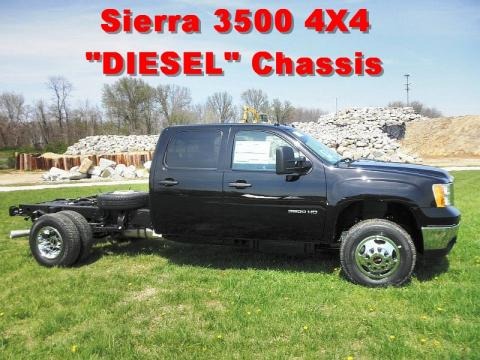 2011 GMC Sierra 3500HD SLE Crew Cab 4x4 Chassis Data, Info and Specs