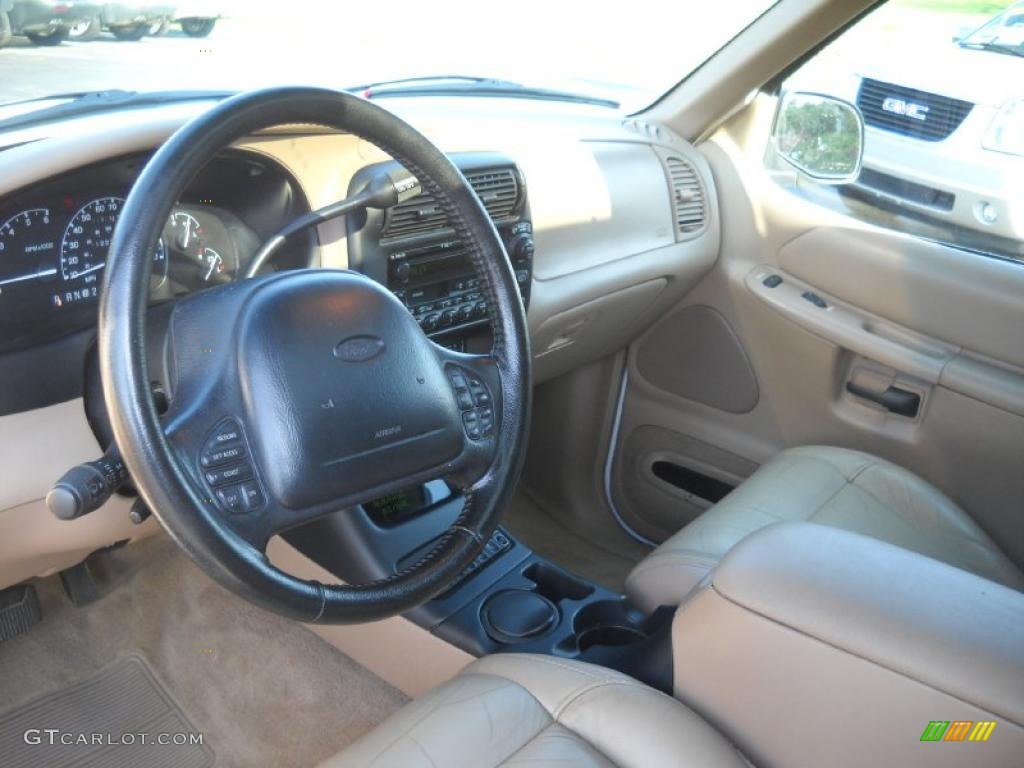 1999 Explorer Eddie Bauer 4x4 - Oxford White / Medium Prairie Tan photo #7