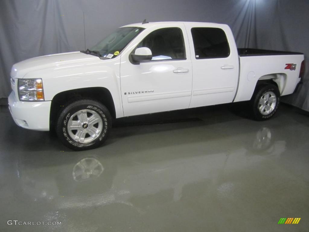 2009 Silverado 1500 LT Z71 Crew Cab 4x4 - Summit White / Dark Titanium photo #3