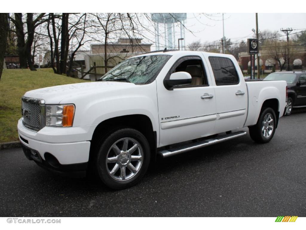 2007 Sierra 1500 Denali Crew Cab 4WD - Summit White / Cocoa/Light Cashmere photo #1