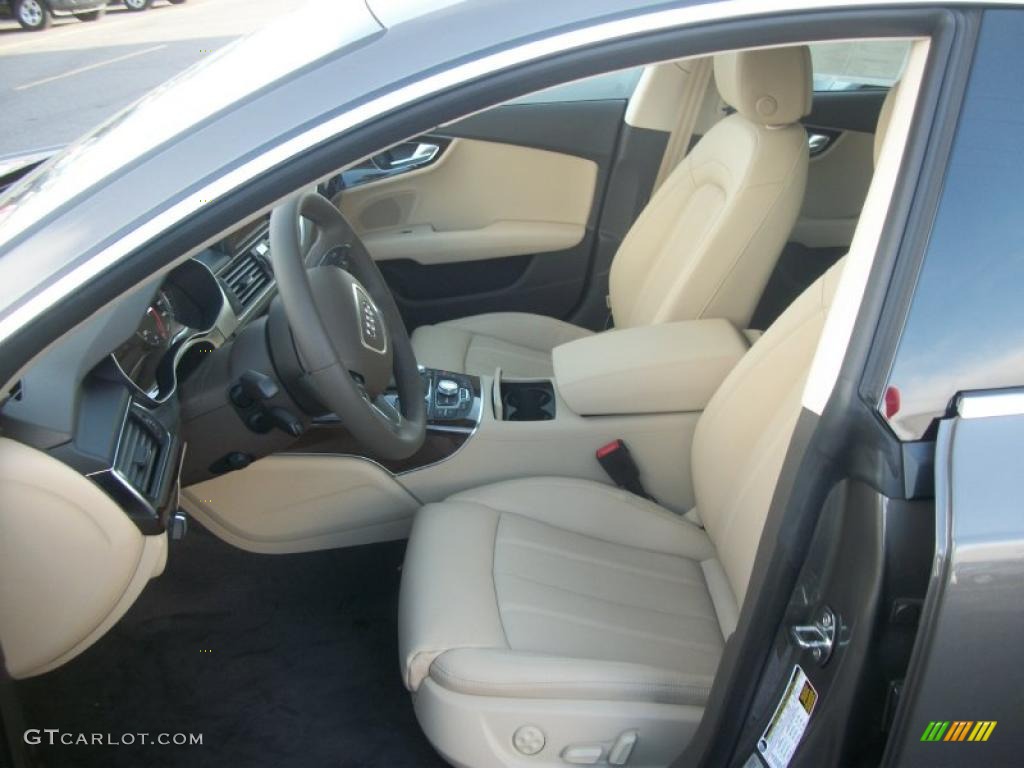 Velvet Beige Interior 2012 Audi A7 3.0T quattro Premium Photo #48089793