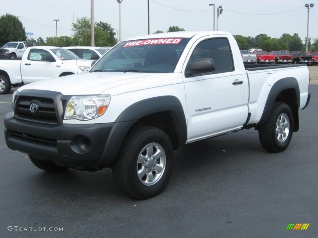 Super White 2007 Toyota Tacoma Regular Cab 4x4 Exterior Photo #48089847