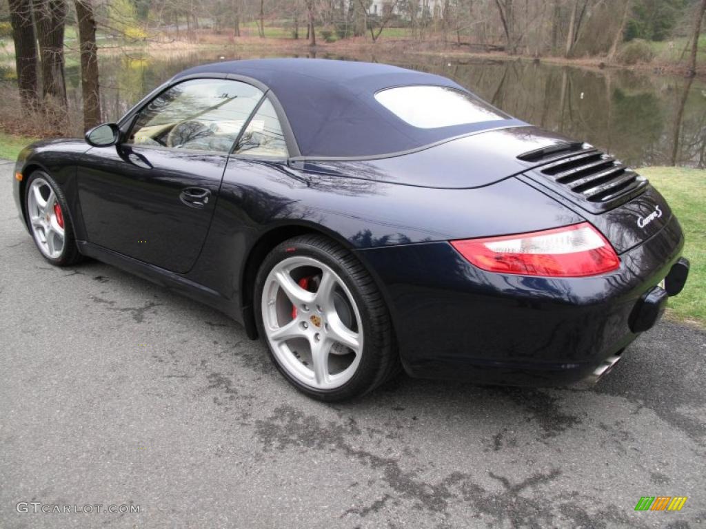 2007 911 Carrera S Cabriolet - Midnight Blue Metallic / Sand Beige photo #4