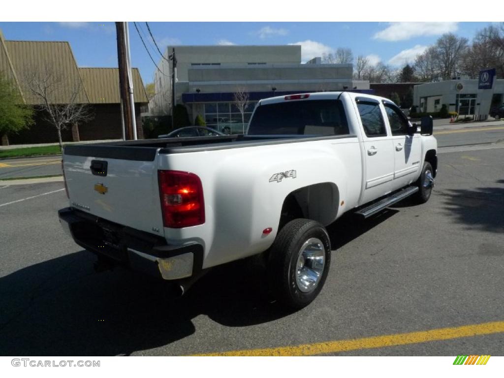 Summit White 2009 Chevrolet Silverado 3500HD LTZ Crew Cab 4x4 Dually Exterior Photo #48093090