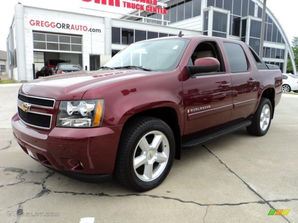 2008 Avalanche LS - Deep Ruby Red Metallic / Ebony/Light Cashmere photo #1