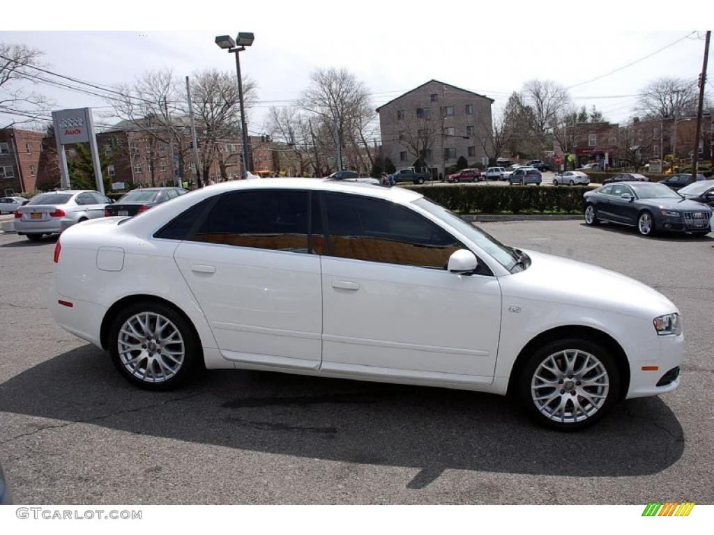 2008 A4 2.0T quattro S-Line Sedan - Ibis White / Black photo #6