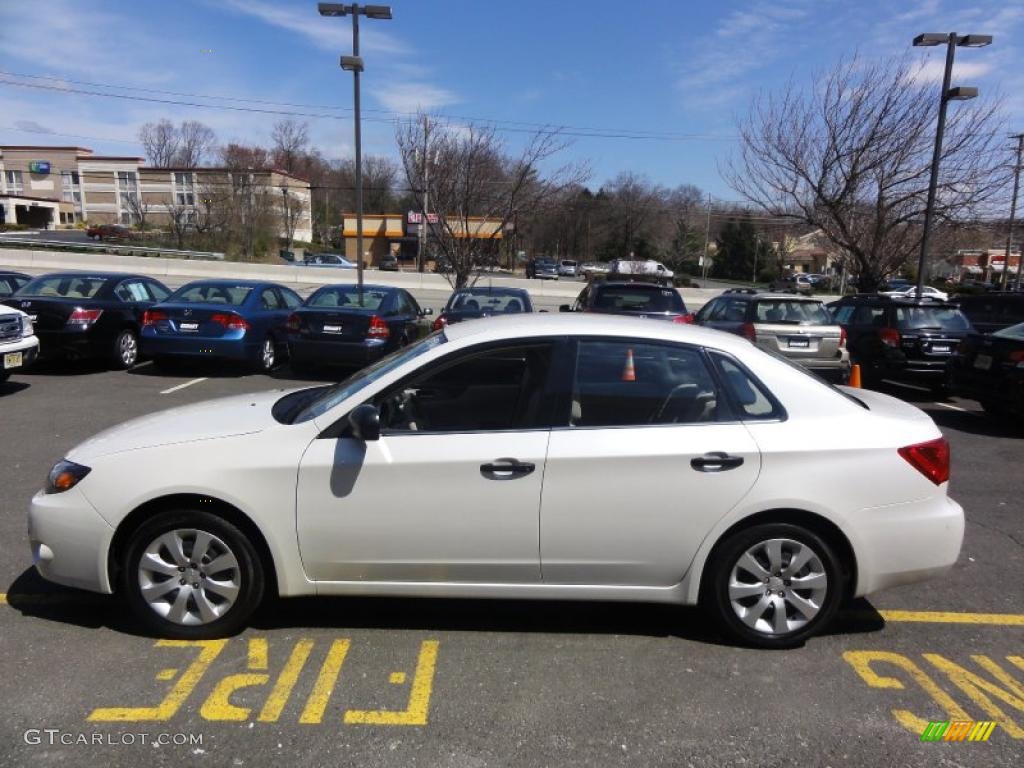 2008 Impreza 2.5i Sedan - Satin White Pearl / Ivory photo #2