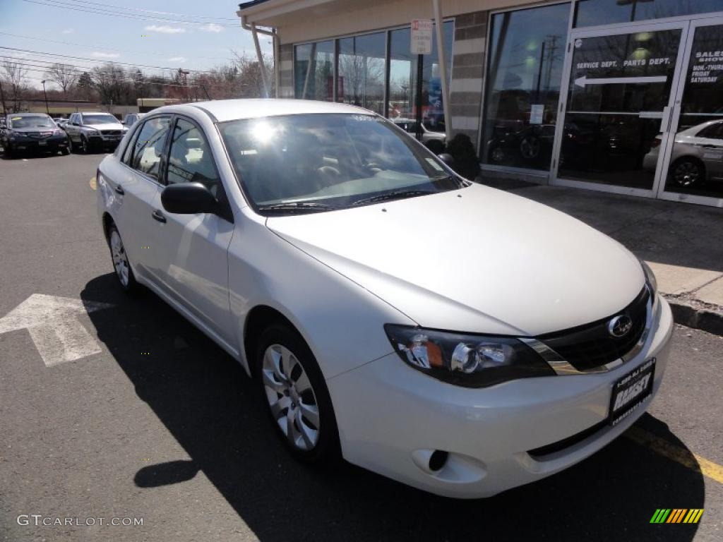 2008 Impreza 2.5i Sedan - Satin White Pearl / Ivory photo #7