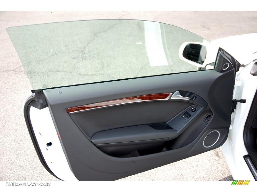 2010 Audi A5 2.0T quattro Coupe Black Door Panel Photo #48097471