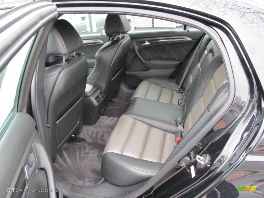 Ebony/Silver Interior 2008 Acura TL 3.5 Type-S Photo #48098168