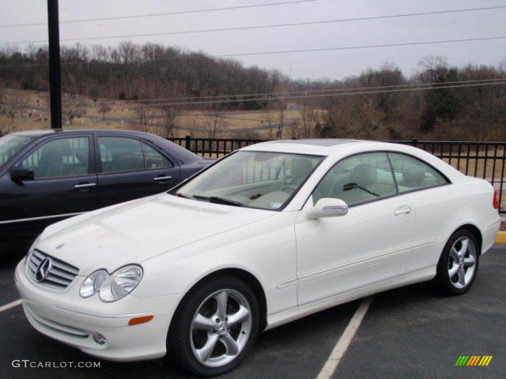 2005 CLK 320 Coupe - Alabaster White / Stone photo #1