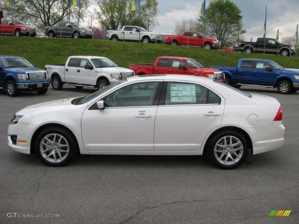 2011 Fusion SEL V6 - White Platinum Tri-Coat / Camel photo #1