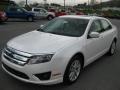 2011 White Platinum Tri-Coat Ford Fusion SEL V6  photo #2