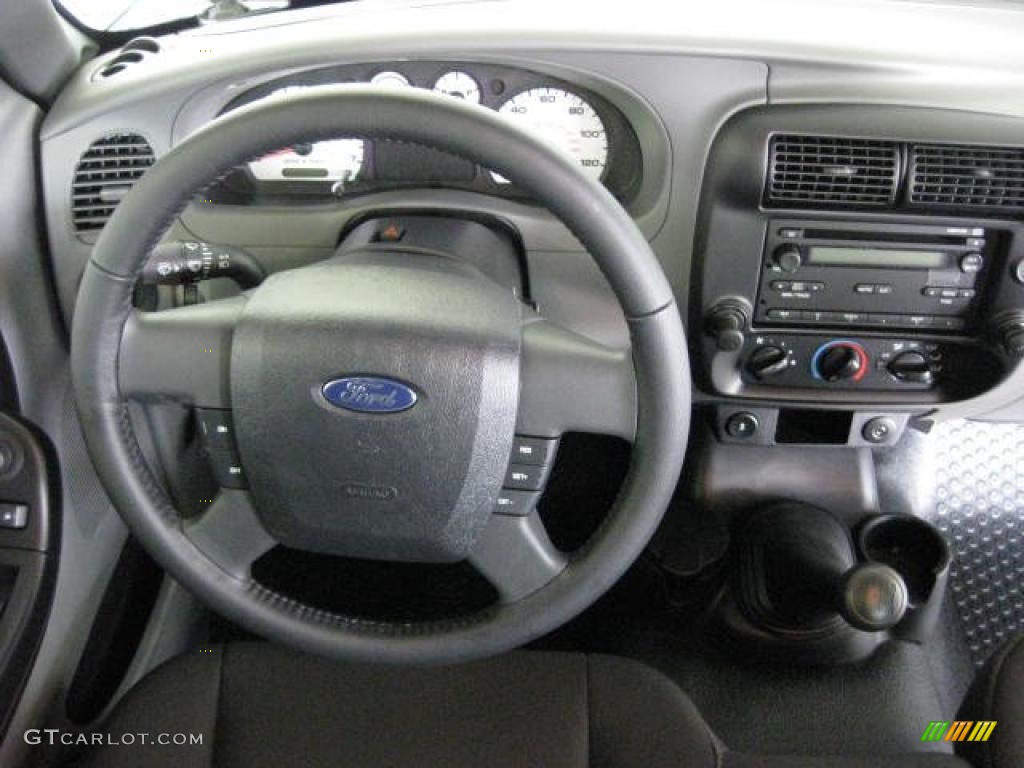2011 Ford Ranger Sport SuperCab Medium Dark Flint Steering Wheel Photo #48102714