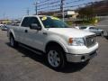 2007 White Sand Tri-Coat Ford F150 Lariat SuperCab 4x4  photo #7