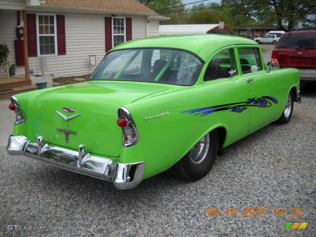 1956 210 2 Door Sedan - Bright Green / Black photo #1