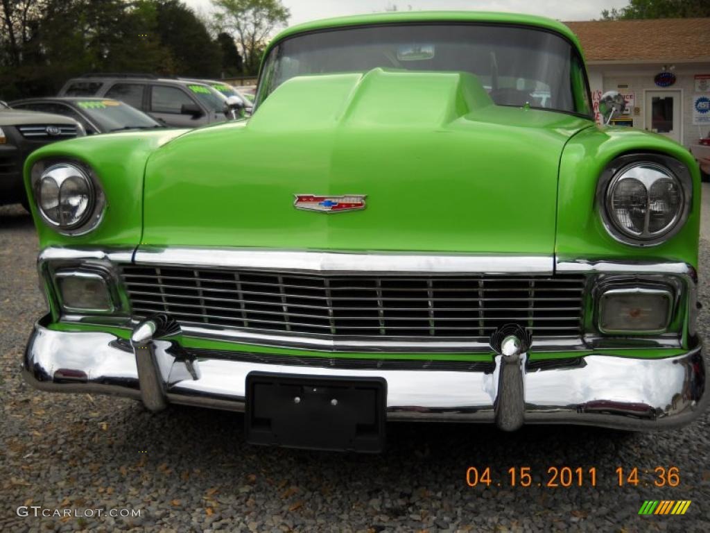 1956 210 2 Door Sedan - Bright Green / Black photo #7
