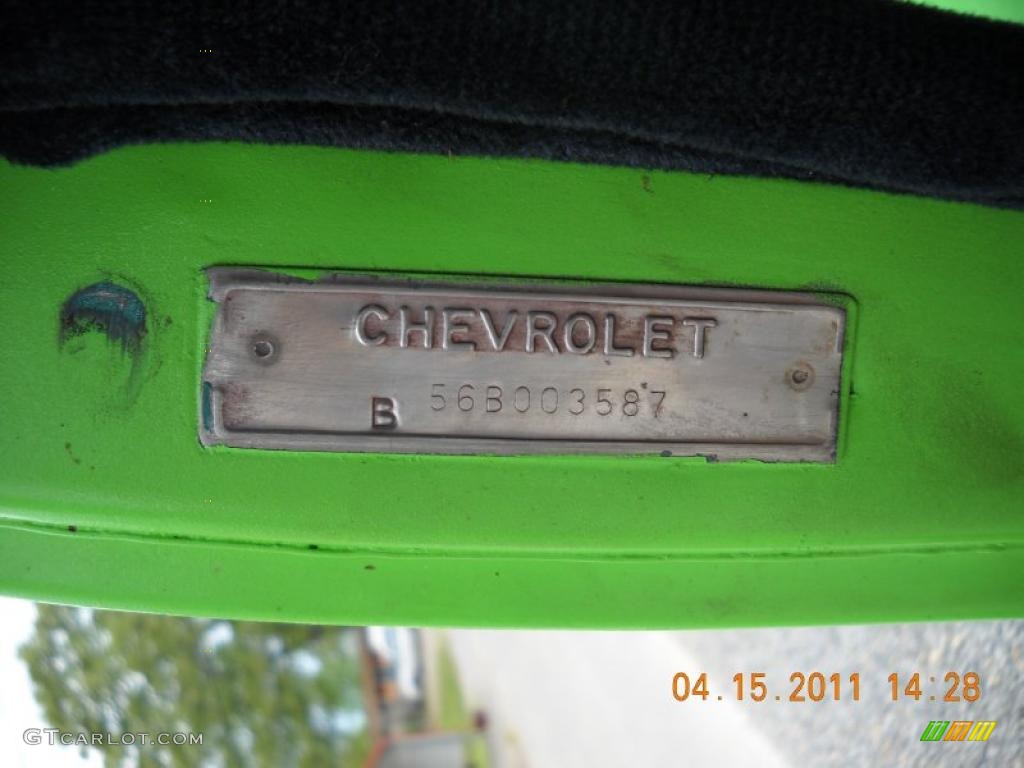 1956 Chevrolet 210 2 Door Sedan Info Tag Photos