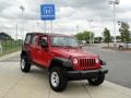 Flame Red 2008 Jeep Wrangler Unlimited X 4x4 Exterior