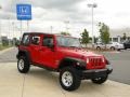 Flame Red 2008 Jeep Wrangler Unlimited X 4x4 Exterior