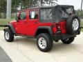 Flame Red 2008 Jeep Wrangler Unlimited X 4x4 Exterior