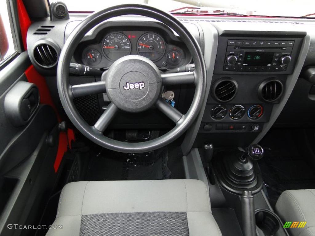 2008 Jeep Wrangler Unlimited X 4x4 Dark Slate Gray/Med Slate Gray Dashboard Photo #48109440