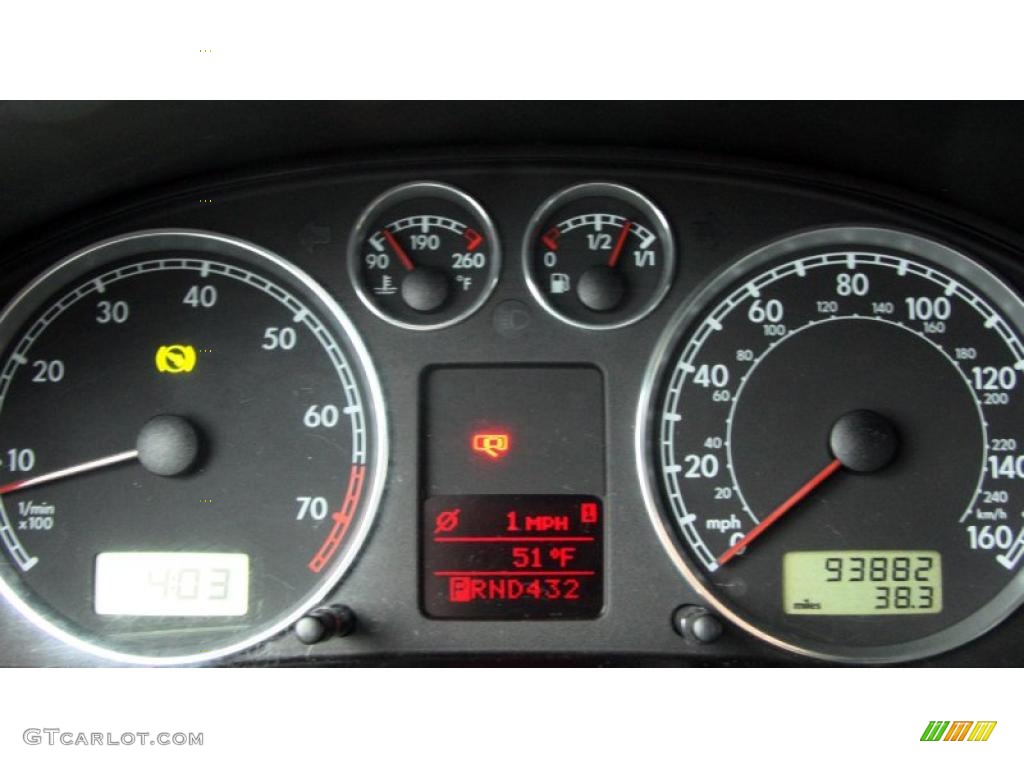 2003 Volkswagen Passat GLX 4Motion Wagon Gauges Photos