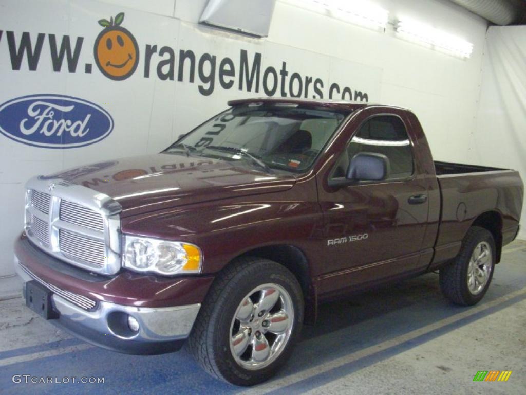 2003 Ram 1500 SLT Regular Cab - Dark Garnet Red Pearl / Dark Slate Gray photo #1