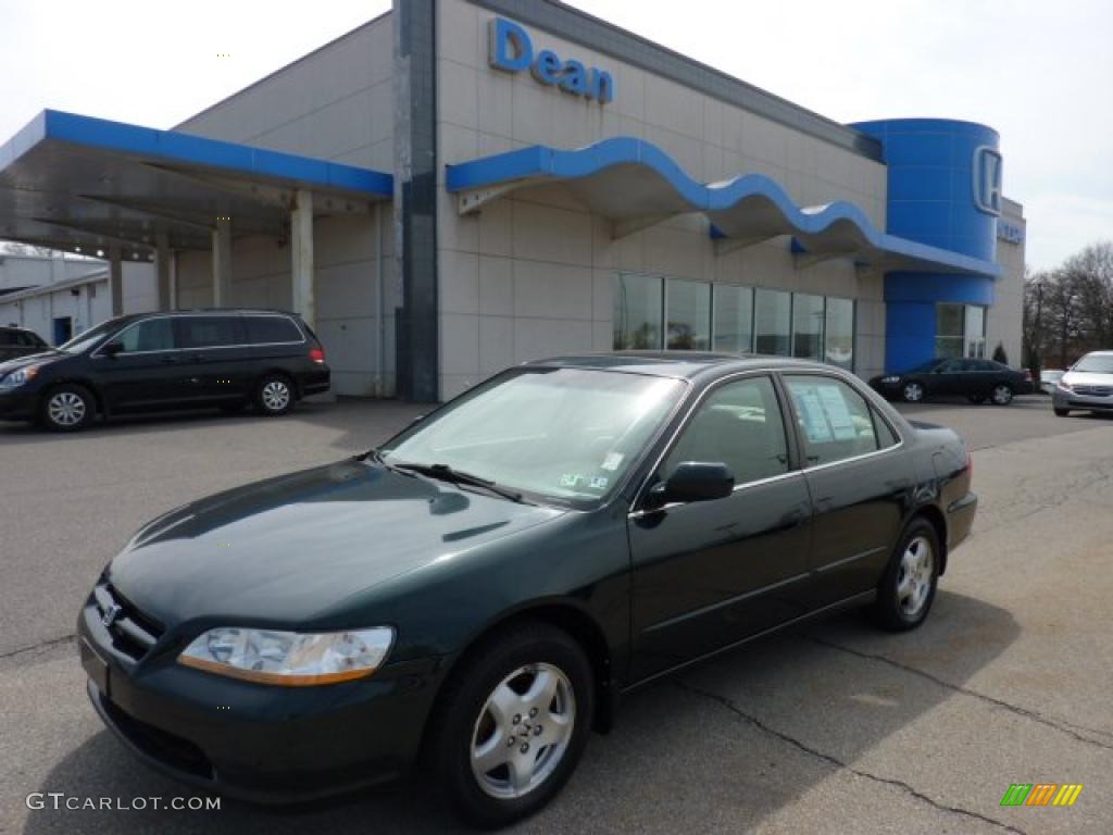 2000 Accord EX V6 Sedan - Dark Emerald Pearl / Ivory photo #1