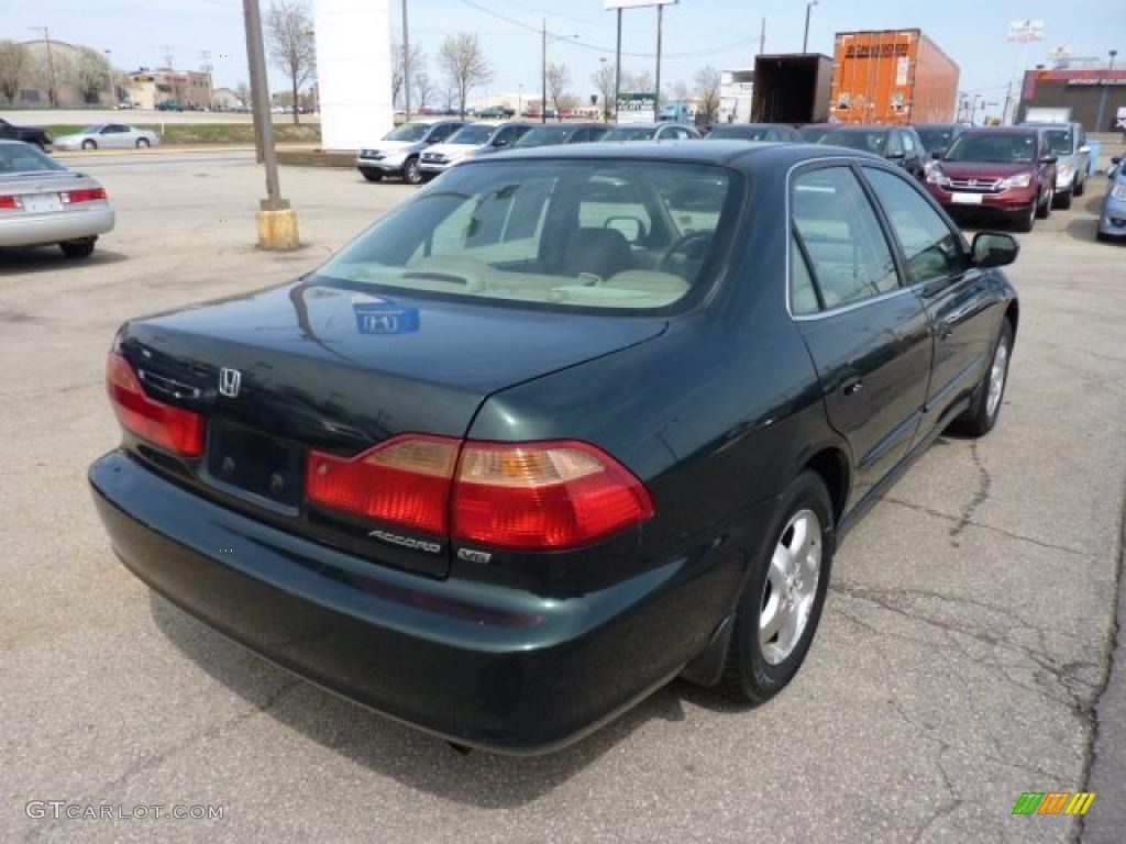 2000 Accord EX V6 Sedan - Dark Emerald Pearl / Ivory photo #4