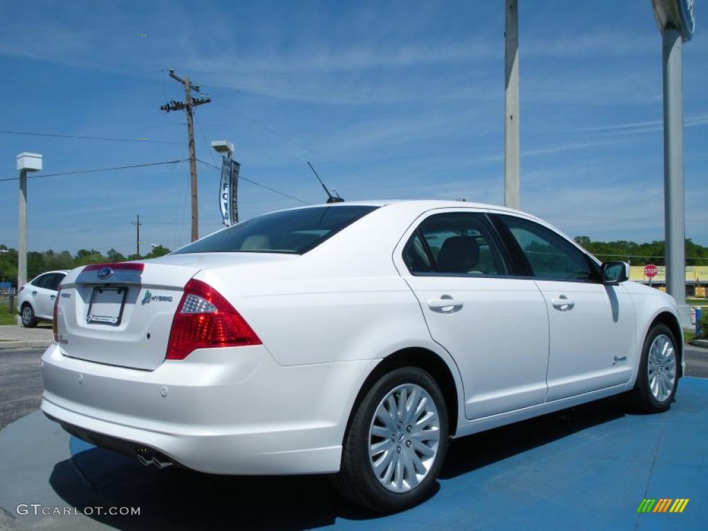 White Platinum Tri-Coat 2011 Ford Fusion Hybrid Exterior Photo #48116250
