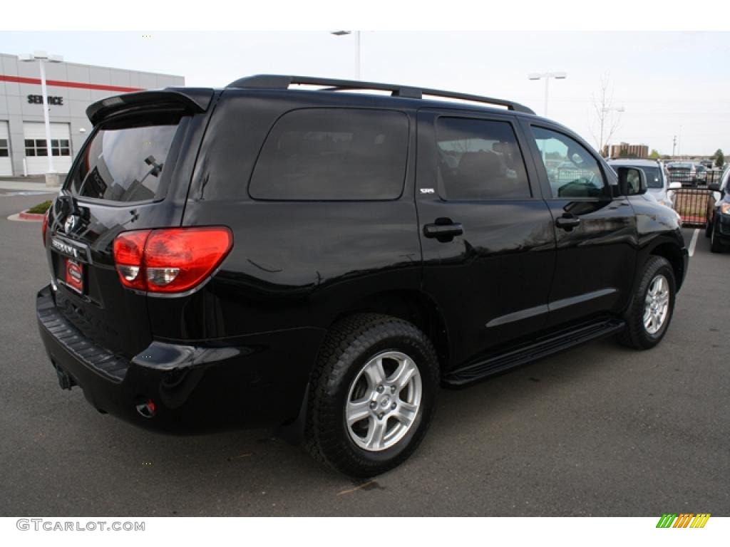 2008 Sequoia SR5 4WD - Black / Sand Beige photo #2