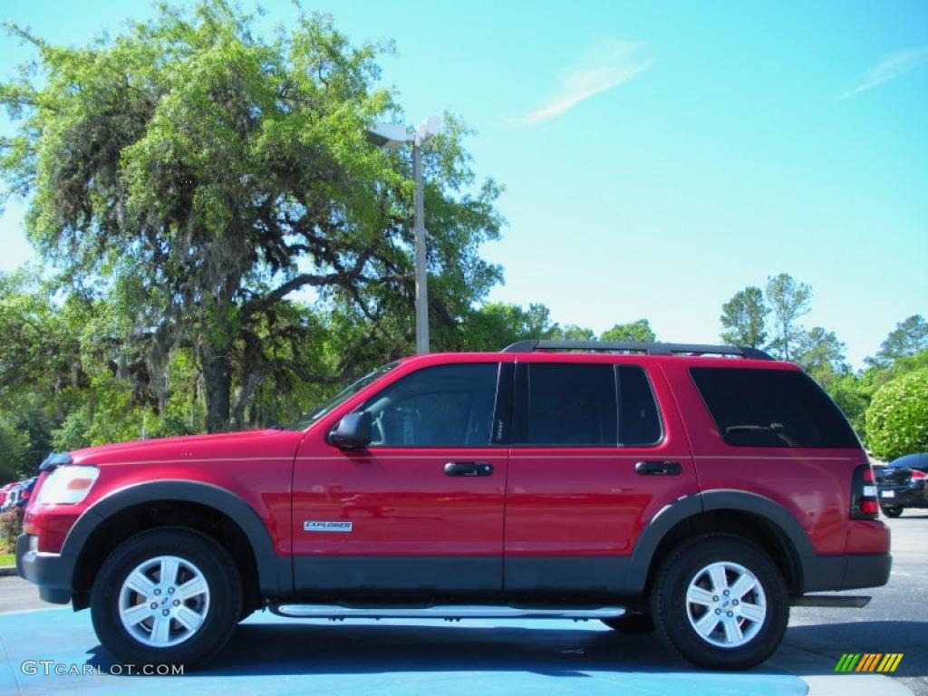 2006 Explorer XLT - Redfire Metallic / Stone photo #2