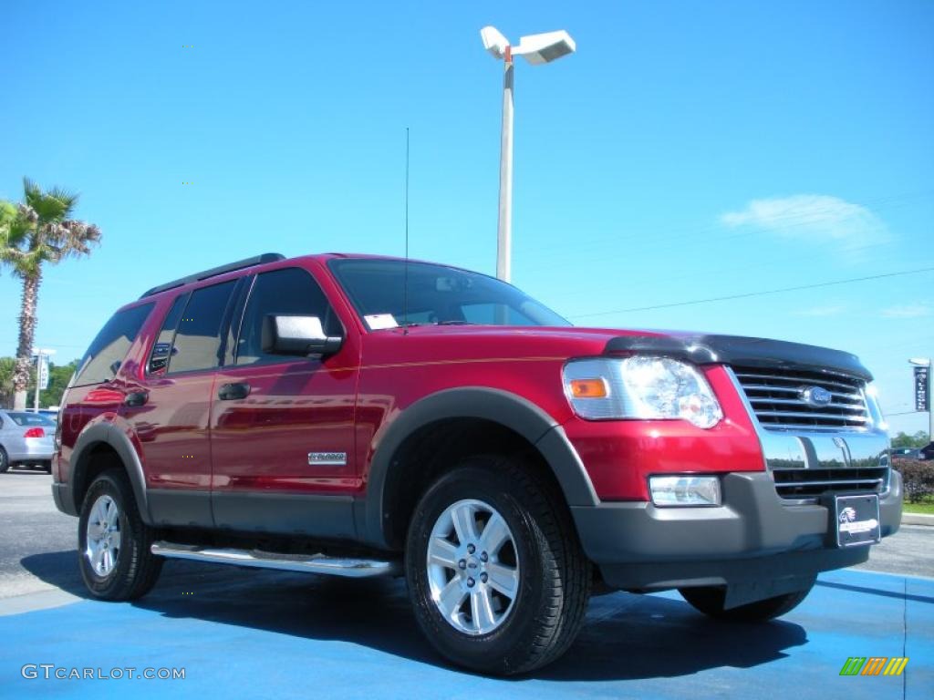 2006 Explorer XLT - Redfire Metallic / Stone photo #7