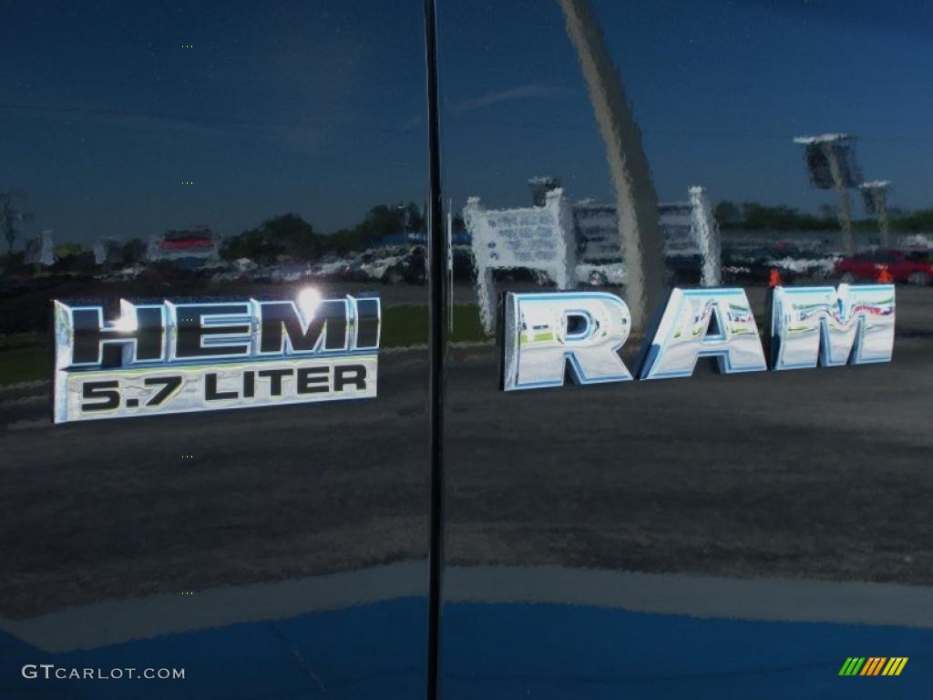 2009 Ram 1500 Big Horn Edition Crew Cab - Brilliant Black Crystal Pearl / Dark Slate/Medium Graystone photo #9