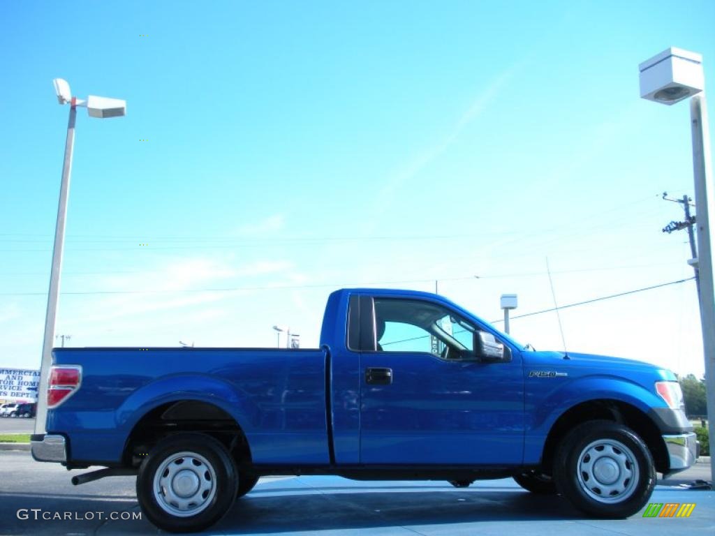2010 F150 XL Regular Cab - Blue Flame Metallic / Medium Stone photo #6