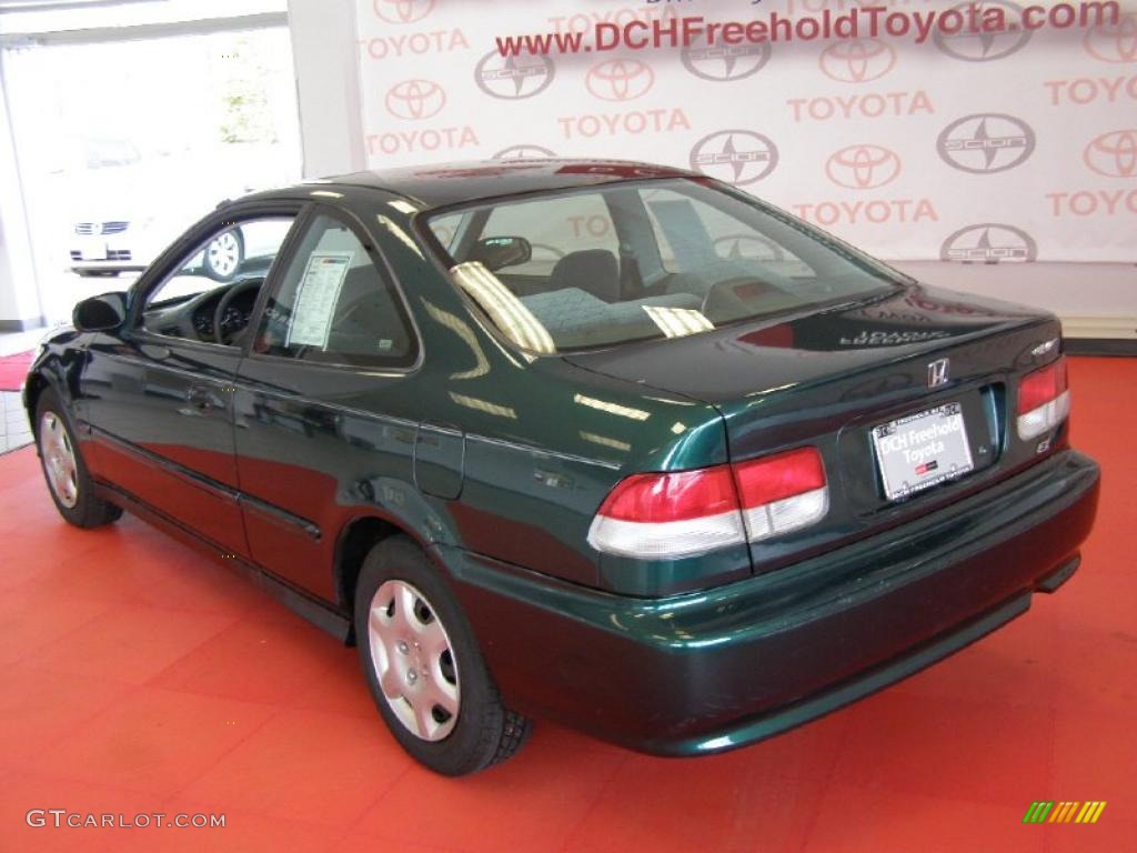 2000 Civic EX Coupe - Clover Green Pearl / Gray photo #6