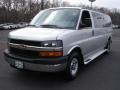 2010 Sheer Silver Metallic Chevrolet Express LT 3500 Extended Passenger Van  photo #1