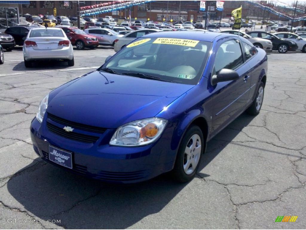 2007 Cobalt LS Coupe - Laser Blue Metallic / Gray photo #14