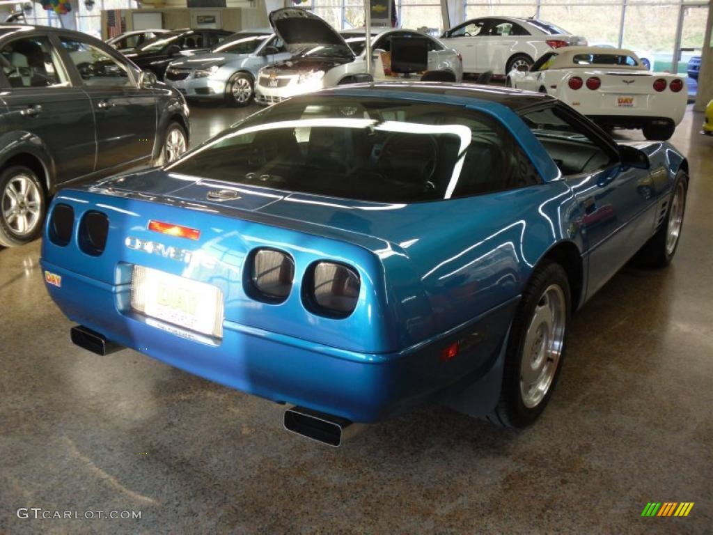 1992 Corvette Coupe - Medium Quasar Blue Metallic / Black photo #3