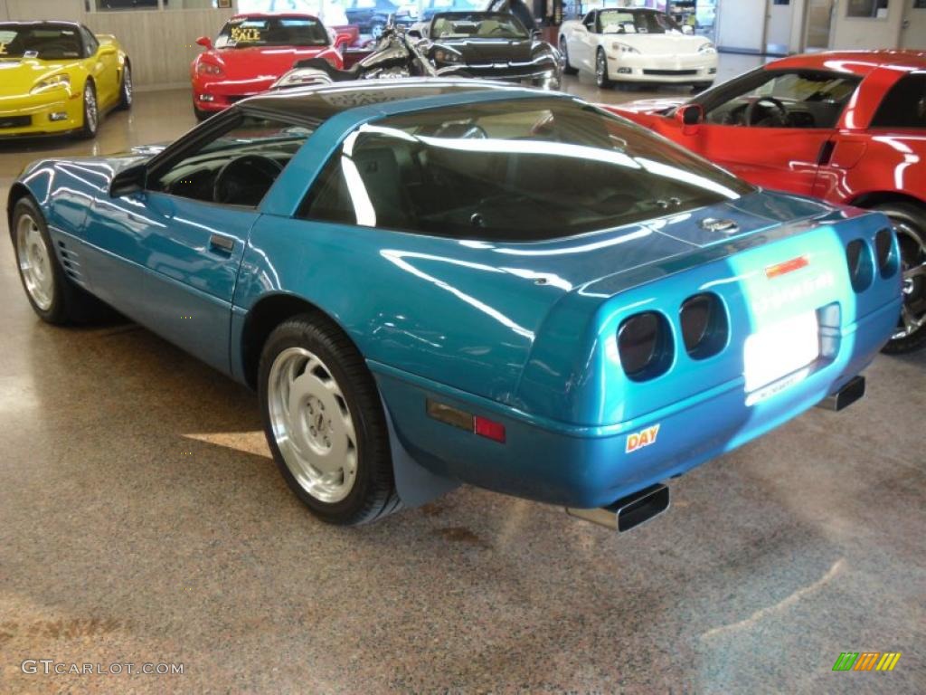 1992 Corvette Coupe - Medium Quasar Blue Metallic / Black photo #4