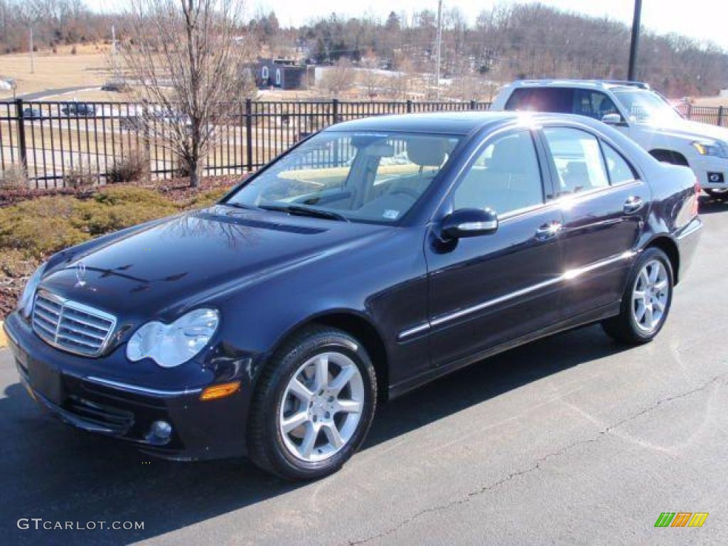 2007 C 280 4Matic Luxury - Capri Blue Metallic / Stone photo #1