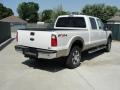 2011 White Platinum Metallic Tri-Coat Ford F250 Super Duty Lariat Crew Cab 4x4  photo #3