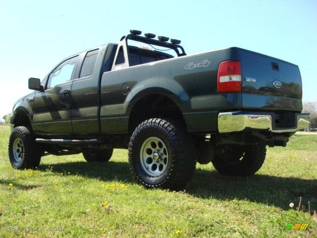 2005 F150 XLT SuperCab 4x4 - Aspen Green Metallic / Tan photo #5