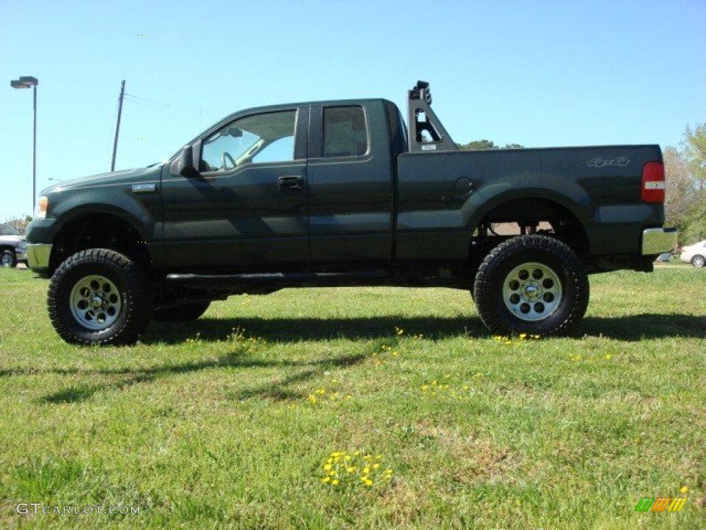 2005 F150 XLT SuperCab 4x4 - Aspen Green Metallic / Tan photo #6