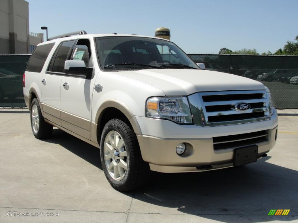 White Platinum Tri-Coat 2011 Ford Expedition EL King Ranch 4x4 Exterior Photo #48127663