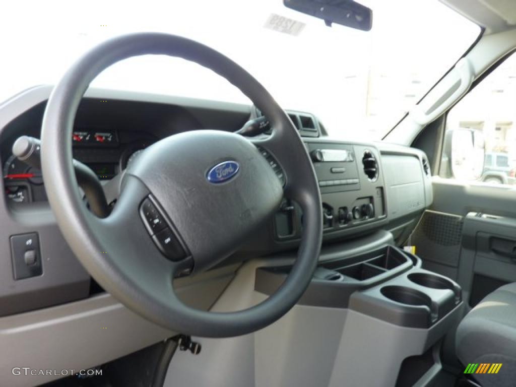 2011 Ford E Series Van E150 Commercial Medium Flint Steering Wheel Photo #48128374